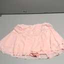 RoseSeek Women's Lace Mesh Y2K Going Out Skirts Layered Ruched Ruffle Low Waist Mini Skirt Coquette Streetwear Skirt Skort (Light Pink)