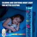 Wankeer Large 4FT Sensory Bubble Tube Lamp, Remote Control Bubble Fish Lamp with 16 Color Changing Effects & 8 Floating Fishes, Sensory Aquarium Mood Light for Autism, ADHD, Stress & Anxiety Relief