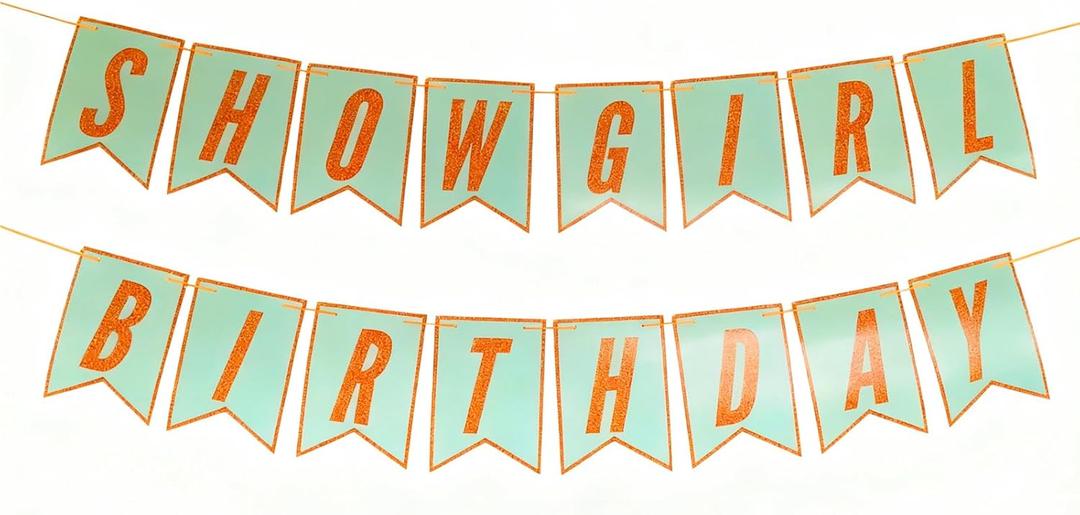 2 x "SHOWGIRL BIRTHDAY" Decorations, Show Girl Birthday Banner, Life of a Showgirl Party Decorations, In My Showgirl Era Banner