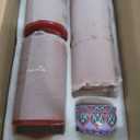 Dripless 3x4 3x6 3x8 Inch Red Burgundy Pillar Candles, 3 Packs Unscented Long Lasting Large Solid Colored Different Sizes Cylinder Column Candles for Home Table Decor Power Outage Emergency