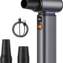 WINGDA Compressed Air Duster Rechargeable Electric Air Duster Portable,100 Gear Stepless Mini Turbo Fan Snow Blower,Cordless Air Duster for Electronics,Keyboard Cleaning,Car Detailing,PC,Home,Outdoor (F130000)