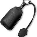 Genuine Leather Key Fob Cover Compatible with Lexus ES300h ES350 LC500 LC500h LS500h NX350 NX250 NX350h GX460, etc. Key Fob Case with Keychain & Lanyard for Lexus Key Fob (4 Buttons, Black)