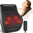 Brelley Neck and Back Massager for Pain Relief Deep Tissue with Heat, Shiatsu Shoulder Massager with Bi-Directional Rotating Head for Neck, Back, Shoulders, and Legs, Gift for Mom Dad (Black)