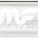 MagnaFlow Performance Exhaust Muffler 14419: 3"/3" Inlet/Outlet, 4x4x14" Round, Stainless Steel, Brushed Finish