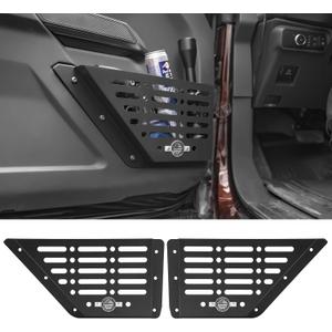2Pcs Metal Front Door Storage Box for Ford Bronco 2021-2024 Interior Storage Expansion Front Door Storage Pockets Side Insert Organizer Accessories