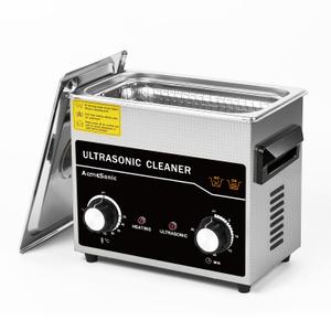 Commercial Ultrasound Cleaning Machine with Knob, 3L Professional Ultrasonic Cleaner, 40kHz with Heater and Timer for Tools, Jewelry, Watches, Glasses, Dentures, and Small Metal Parts