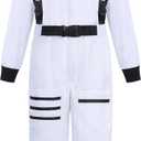 Astronaut Costume for Kids, Space Costume Space Suit for Boys Girls NASA Astronaut Cosplay Role Play Dress Up (3T/100, White)