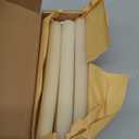 6 Count Beeswax Taper Candles Hand Rolled - Smokeless Dripless -Natural Scent - 8 Inch in Off White