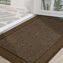 BEQHAUSE Indoor Door Mat 36" x 60", Dirt Trapper Door Mats Non-Slip Entryway Rugs Washable, Resist Dirt Absorbent Welcome Mat, Low Profile Floor Mats for Front Back Door and Entryway, Brown