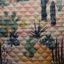 KICPOAY Baby Play Mat Tropical Cactus Desert Pink 50 x 50 Playpen Mat Baby Play Mats for Floor Play Gym Crawling Mat Non-Slip Cushioned Baby Playmat for Infants, Babies, Toddlers (multi 12)