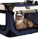 Cat & Dog Carrier, Fits Most Cats or Small Dog Comfortably, Medium, Navy
