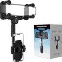 JDHDL Car Phone Holder Mount, Rear View Mirror Phone Holder, Rotatable and Retractable Phone Holders for Your Car Compatible with iPhone Samsung All 47 Inch Cell Phones