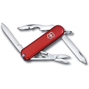Victorinox Rambler Swiss Army Knife, Compact, 10 Functions, Swiss Made Pocket Knife with Magnetic Phillips Screwdriver, Scissors and Tweezers - Red