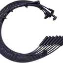 Moroso 51061 Ultra Series Black Spark Plug Wires, Mopar Chrysler 361/383/400/440, Straight Plug Ends, Non HEI Distributor, Count of 9