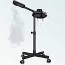 TASALON Steamer on Wheels for Professional Skin Rejuvenation, Facial Steamer Kit for Home, Spa, Clinic - Warm Mist, Face Humidifier - Pore Opener and Cleanser-Black