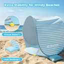 Gorich Pop Up Baby Beach Tent with UPF50+ UV Protection, Portable Toddler Sun Shelter with Mesh Ventilation, Lightweight & Foldable Play Shade Tent for Beach, Park & Backyard