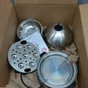 Annie & Mia Design Electric Egg Cooker, All Stainless Steel 7 Egg Capacity egg boiler, 360W, Hard, Medium, Soft Boiled Egg Poacher, egg steamer, Multi-function, Auto Shut-Off Function, BPA-free