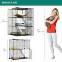 YITAHOME Indoor Cat Cage 2 Tier Kitten Cage, Versatile DIY Playpen for Cats, Small Animals, for Home, RV Travel, and Camping (28.0"L x 14.1"W x 28.0"H)
