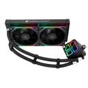 Thermalright Frozen Infinity 240 Black CPU Aio Cooler, TL-M12*2 PWM Fans, Computer CPU Water Cooler, ARGB Infinity Mirror, 240 CPU Liquid Cooling:LGA1851/ 1700/ 1150/ 1151/ 1200/ 2011, PC Water Cooling