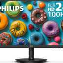 Philips New 24 inch Frameless Full HD (1920 x 1080) 100Hz Monitor, VESA, HDMI x1, VGA Port x1, Eye Care, 241V8LB, Black