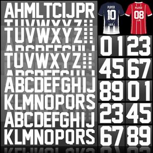 18 Sheets 216 Pieces 8 Inch Iron On Numbers T-Shirt 2 Inch Iron On Letters Patches Kit, 0 to 11 Iron-on Numbers A to Z Heat Transfer Letters for Jersey Football Baseball T-Shirts Team Name (White)