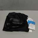 PARTISKY Black Polyester Table Skirt for Rectangle Tables 8ft, Wrinkle Resistant Pleated Ruffle Table Cloth for Banquet Wedding Trade Baby Shower Display Gift Dining Table (108" x 30" (Rectangular))