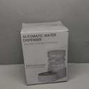 RIZZARI Automatic Gravity Pet Waterer: 7L White Stainless Steel Water Dispenser - Large Capacity with Triple Filter and Specialized Brush for Senior Dogs with Spinal Issues - for Living Room Bedroom