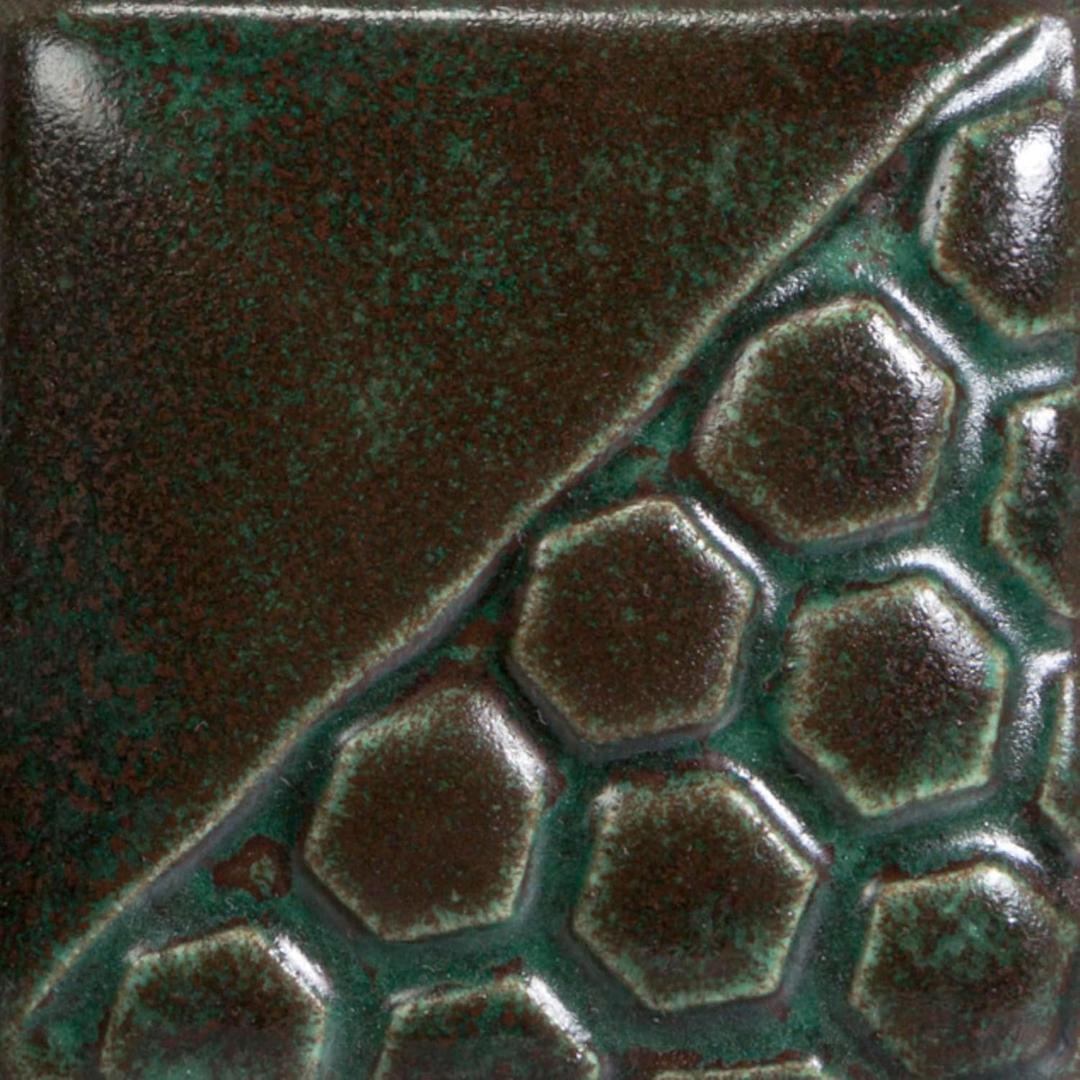 Mayco - EL122P EL122 Elements Non-Toxic Glaze, 1 pint Bottle, 2.8" Height, 2.8" Width, 6" Length, Malachite Green