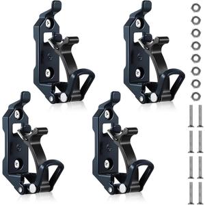 4 Pcs Shovel Mount for Roof Rack, Metal Rubber Clamp Wall Mounting Kit, Shovel Holder Clamp Wall Mount Kit Car Accessories for Roof Rack, Boats, Military Equipment, Axe, Patent Protection