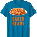Baked Beans Costume Idea For Women & British Food Dishes T-Shirt, Blue, XL