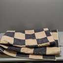 Machine Washable 5x7 Area Rugs for Living Room Checkered, Non Slip Soft Low Pile Geometric Modern Neutral Playroom Rugs for Bedroom Indoor, Large Carpet Rugs for Dining Room Kitchen(Grey, 5'x7')