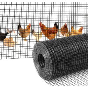 Black Hardware Cloth 1/2inx36inx100ft, Chicken Wire Fencing, 19Gauge, PVC Coated Chicken Wire, Hardware Cloth, Perfect for Chicken Wire Mesh, Rodent Mesh, Tree Guard, Chicken Coop