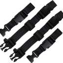 2 pack Nylon Universal Backpack Chest Strap-3/4 Inch Webbing Chest Belt-Adjustable Backpack Sternum Strap (Black)