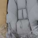 Big and Tall Office Chair 400lbs Wide Seat, Leather High Back Executive Office Chair with Foot Rest, Ergonomic Chairs Lumbar Support for Lower Back Pain Relief (Light Grey)