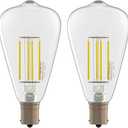 Dream lighting LED Edison Bulb 3W, 150 Lumens, Neutral White 3500K, LED Vintage Replace Globe Dinette Light Fixtures, Pack of 2
