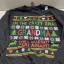 Crazy Xmas Grandma, Ugly Christmas Sweater (Size Large, Black)