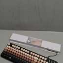 FOPETT 8870P Wired Keyboard and Mouse Combo - Full-Sized Computer Keyboards with 104 Round Keys Retro Typewriter Mouse and Keyboard for PC Windows Desktop Laptop - Black-Berry Colorful