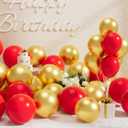 SUWEN Red and Gold Balloons Set 60PCS Latex Shiny Helium 12 Inch Red Gold Balloons for Birthday Graduation Anniversary Party Decorations