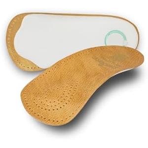 Pedag Holiday | 3/4 Length Sheepskin Orthotic Inserts | Handmade in Germany | Arch Support | Metatarsal Pad | Heel Cushion | Fits Low Profile Tight Shoes | Tan | Pair of 1 | US Men 12 / EU 45