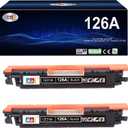 126A Black Toner Replacement for HP 126A Toner Cartridge for HP LaserJet Pro 100 Color MFP M175nw Toner,cp1025nw Toner,M275 Printer Ink (2-Pack)