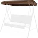 Frienda Replacement Canopy Top Compatible with Model GCS00229C, 3 Seater Outdoor Patio Swing Canopy Top Cover 77" x 46.5", Fabric Only, Structure Not Included, Will Not Fit Any Other Swing(Brown)