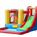 Bounceland Jump and Splash Adventure Bounce House or Water Slide All in one, Large Pool, Fun Bouncing Area with Basketball Hoop, Long Slide with Climbing Wall, UL Certified Blower Included