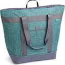 Jumbo Insulated Cooler Bag (Green) with HD Thermal Insulation - Premium, Collapsible Soft Cooler Makes a Perfect Insulated Grocery Bag, Food Delivery Bag, Travel Bag, Beach or Picnic Bags