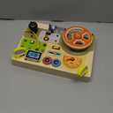 Montessori Toddler Toys - Baby Wooden Busy Board - Sensory Toys with Light Switch - Travel Toys for Educational Toddler Activities for Toddlers 1 2 3 4+ Year Old