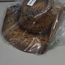 Straw Cowboy Hat for Men Womens Straw Cowgirl Hat Summer Western Cowboy Hats with Wide Brim for Cowgirls and Cowboys (Medium, Brown)