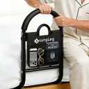 Bed Rails for Elderly Adults Safety - Adjustable Bed Assist Rail with Non-Slip Handle & Storage Pocket, 350LBS, Tool-Free, ASTM Compliant, Bed Cane for Seniors Fits King/Queen/Full/Twin Beds