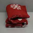 SHACOS Christmas Snowflake Door Mat 24x36 Absorbent and Washable Indoor Non-Slip Rubber Backing Doormats for Front Door, Dirt Resistant Low-Profile Floor Mat for Entryway, Inside Entrance, 2' x 3'