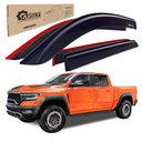 Side Window Visor Deflectors Crew Cab Only Tinted Vent Shade Protectors 2020 2021 2022 2023 2024 2025