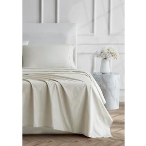 Linen Closet Luxury Cotton 400 Thread Count Ultimate Cotton Percale 4-Piece Sheet Set, Queen, Tan