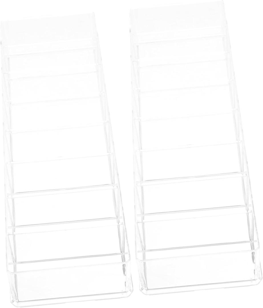 VALICLUD 2pcs Acrylic Tea Bag Organizer Divided Storage Case for Kitchen Countertop Pantry and Cabinet Space-Saving Tea Bag Holder for Freshness and Easy Access
